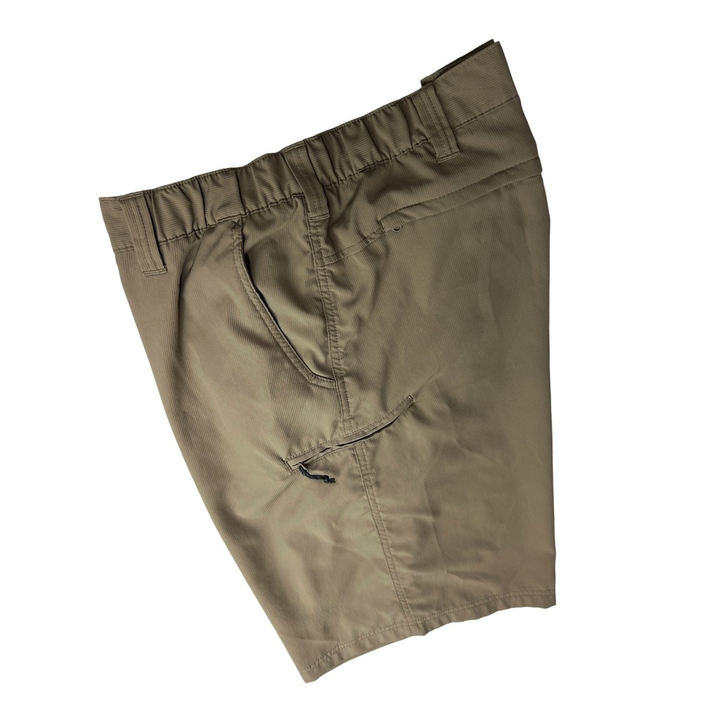 Wrangler Outdoor Performance Shorts Mens 42 Brown Cargo Hiking Utility Fish A35